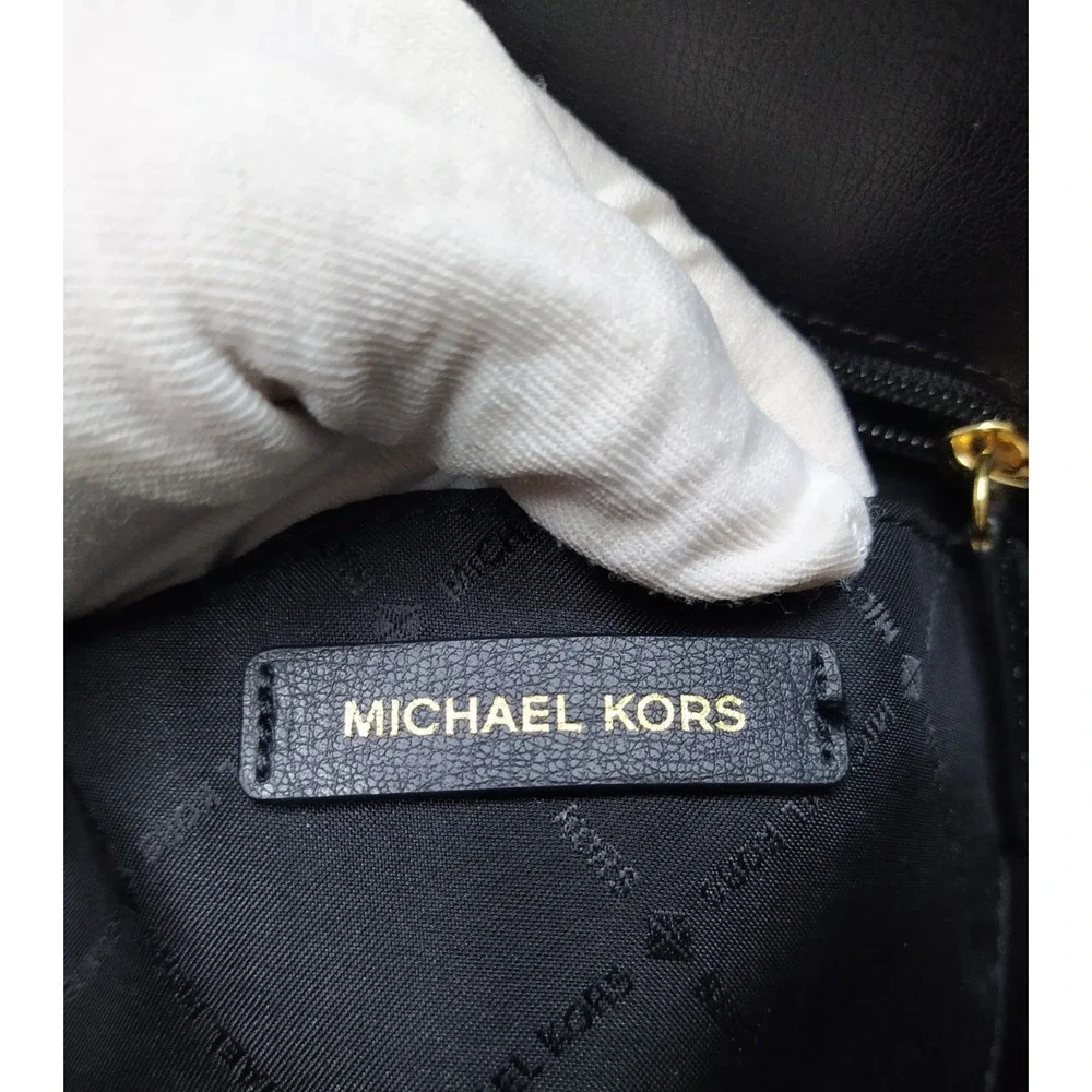 Michael Kors Black Leather Chain Strap Shoulder Bag